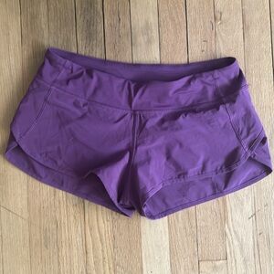 Lululemon athletica Size 8 Purple Speed Shorts EUC